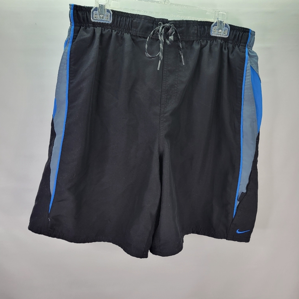 Nike Mens Y2K Swim Trunks Blue and Gray Size XL